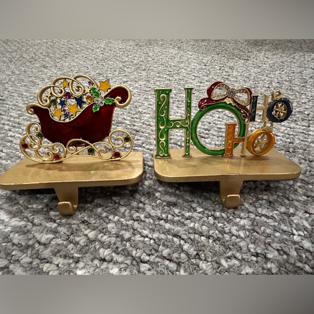 Xmas Stocking Holders/Hangers - gently used